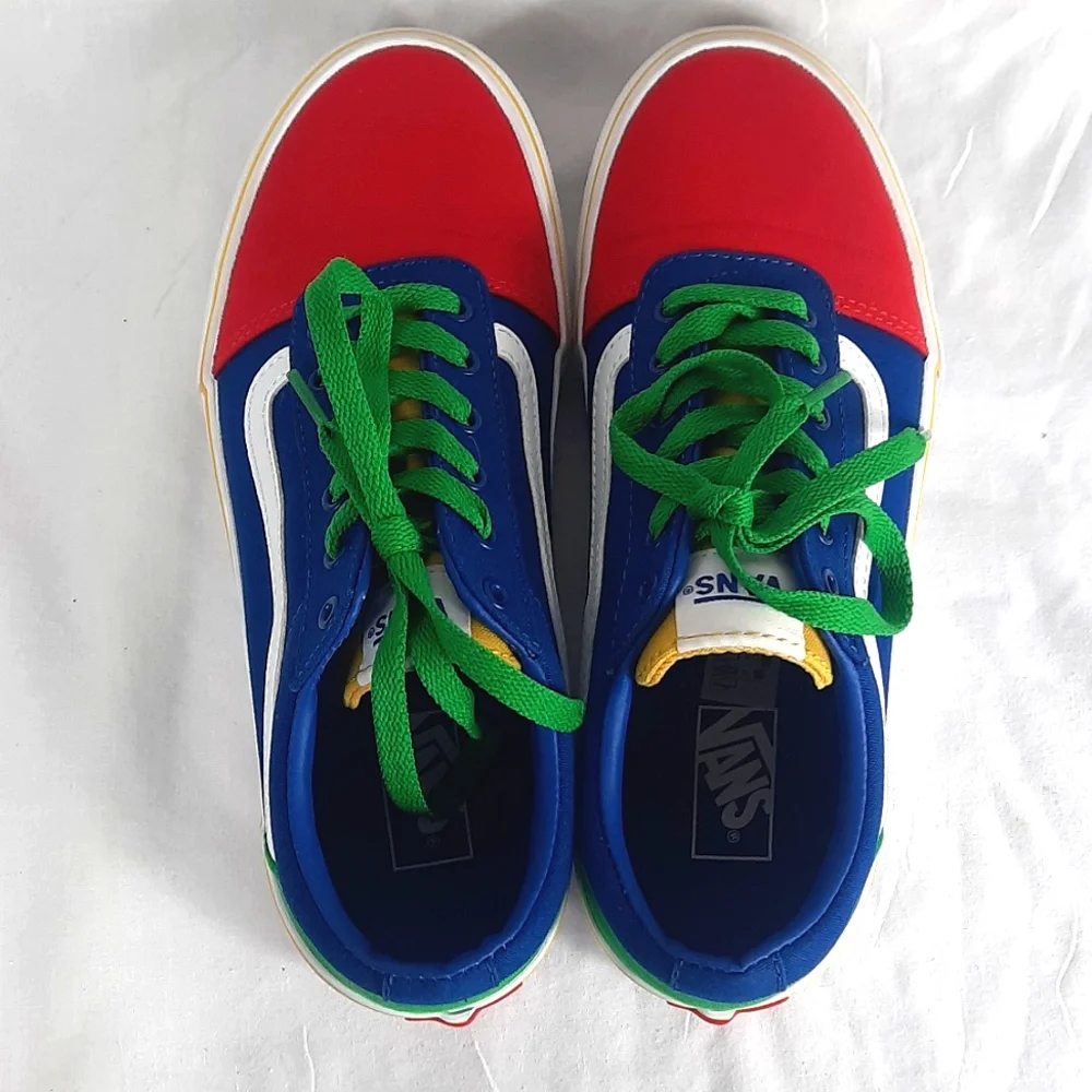Vans Off The Wall Unisex Youth Shoes Size 5 Colorful Old Skool
